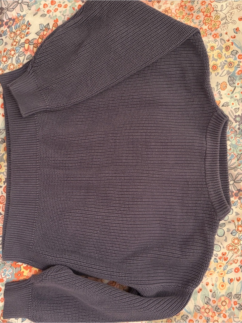 Brandy Melville Women's Crewneck Sweater in Slate Purple